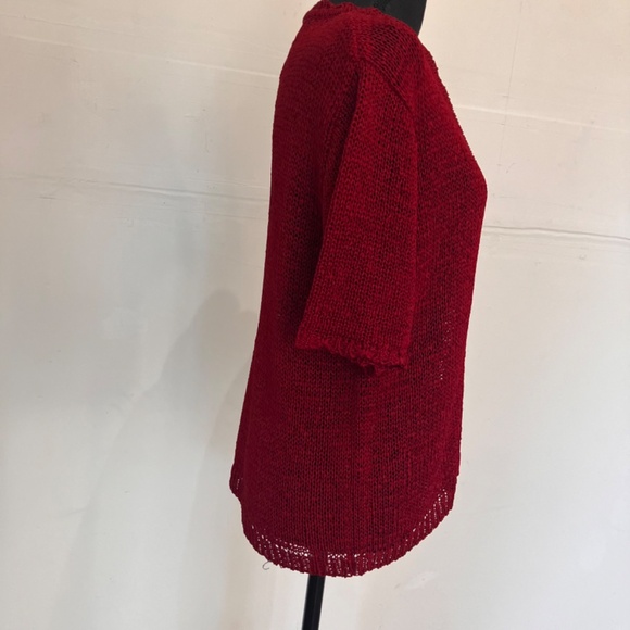 SAG Harbor cherry, red crochet cardigan - Picture 5 of 10